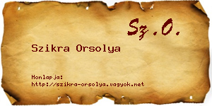 Szikra Orsolya névjegykártya